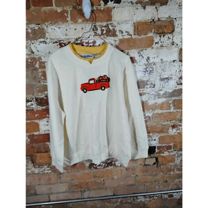 Vtg Speculation Woman Sweatshirt Sz PXL Embroidered Pumpkin Autumn